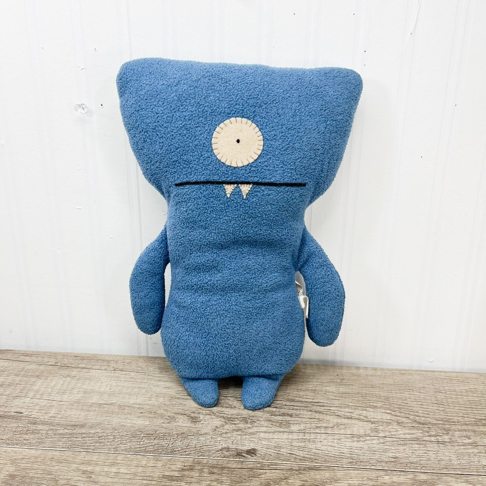 Uglydoll Wedgehead Blue Monster Plush 2003 Classic Designer Toy 14 Inch